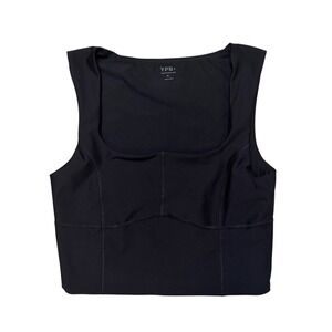 Abercrombie YPB Black Squareneck Sports Bra Top